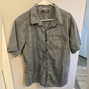 Columbia men’s short sleeve button up cotton casual dress shirt size large